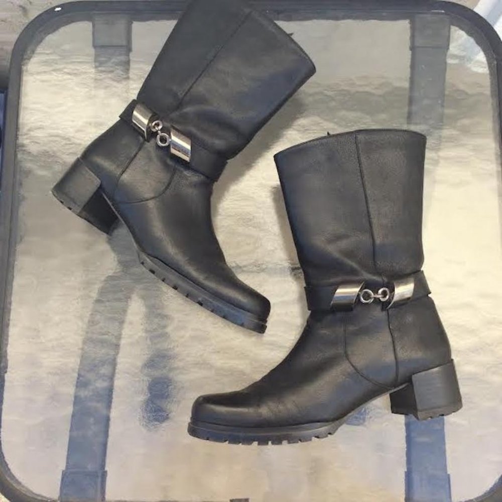 Stuart Weitzman Leather Boots, Size 7.5M